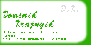 dominik krajnyik business card